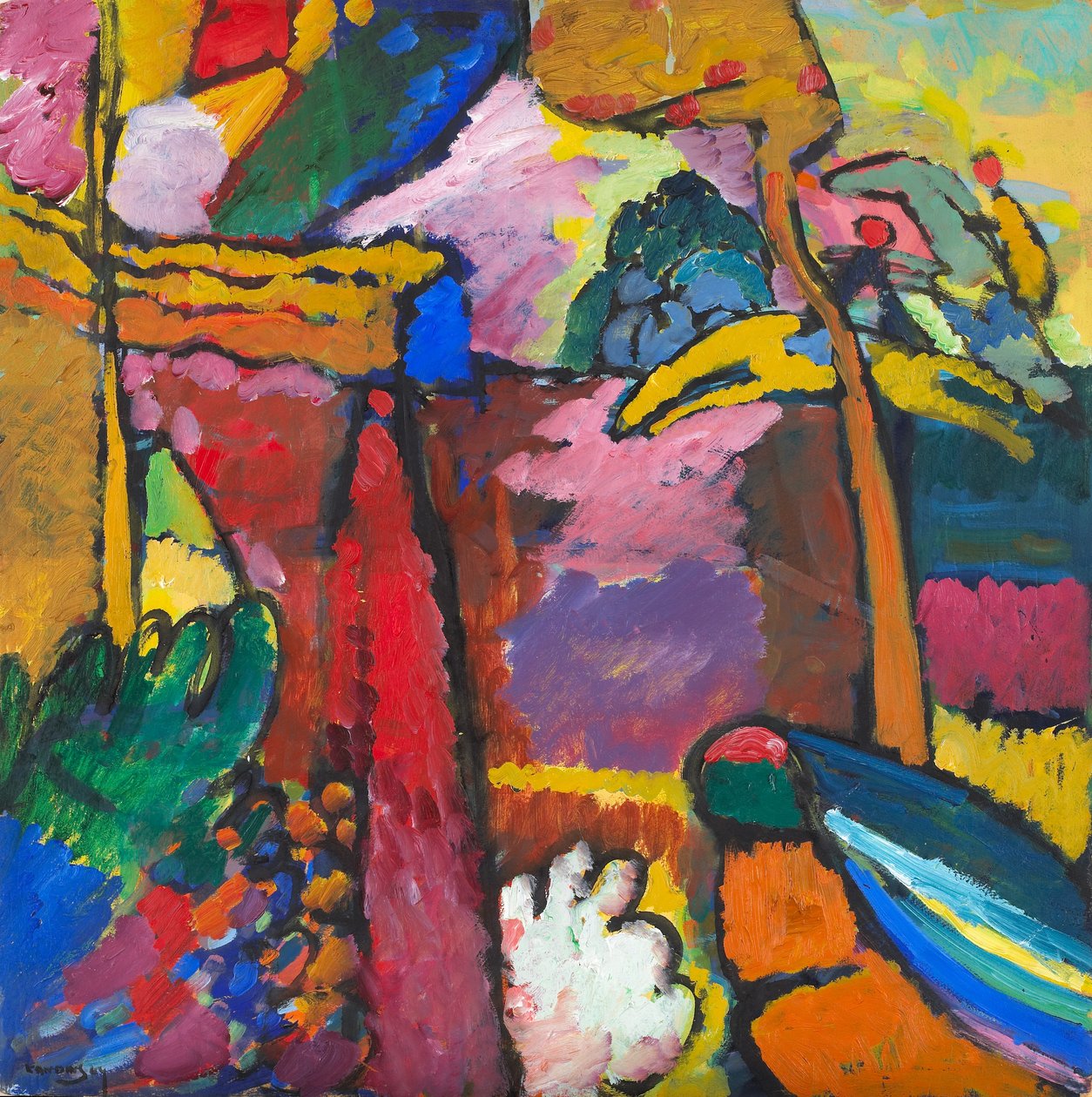 Studie voor Improvisatie V door Wassily Kandinsky