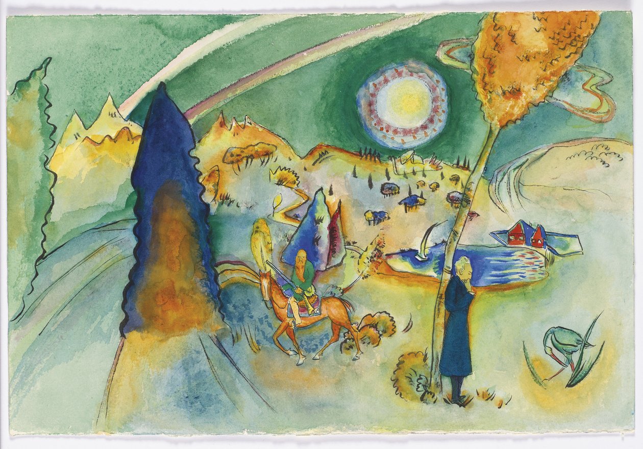 Aquarel voor Poul Bjerre door Wassily Kandinsky