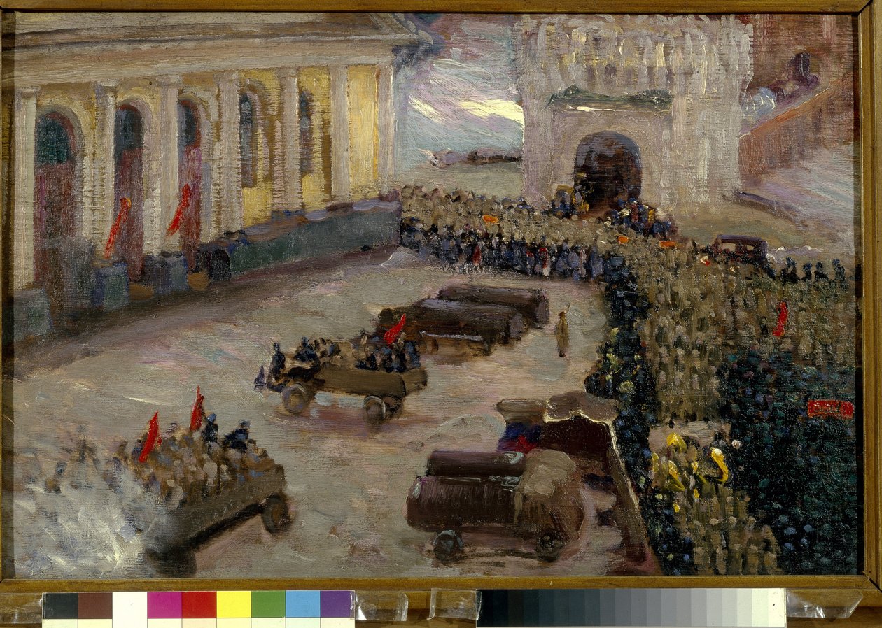 De Russische revolutie van februari 1917 in Moskou door Wassily Meshkov