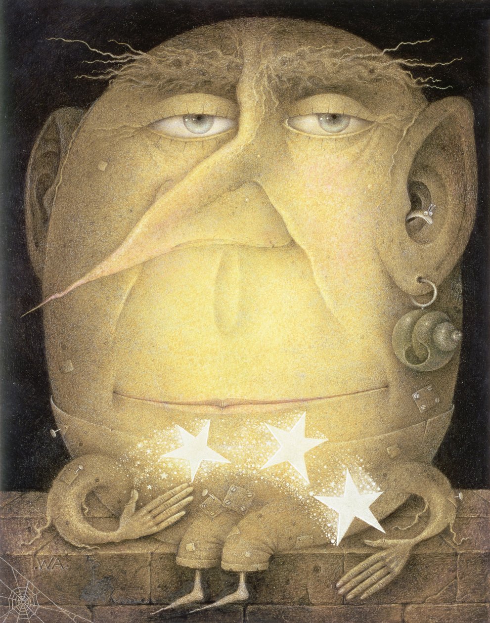 Catch a Falling Star (potlood en kleurpotlood op papier) door Wayne Anderson