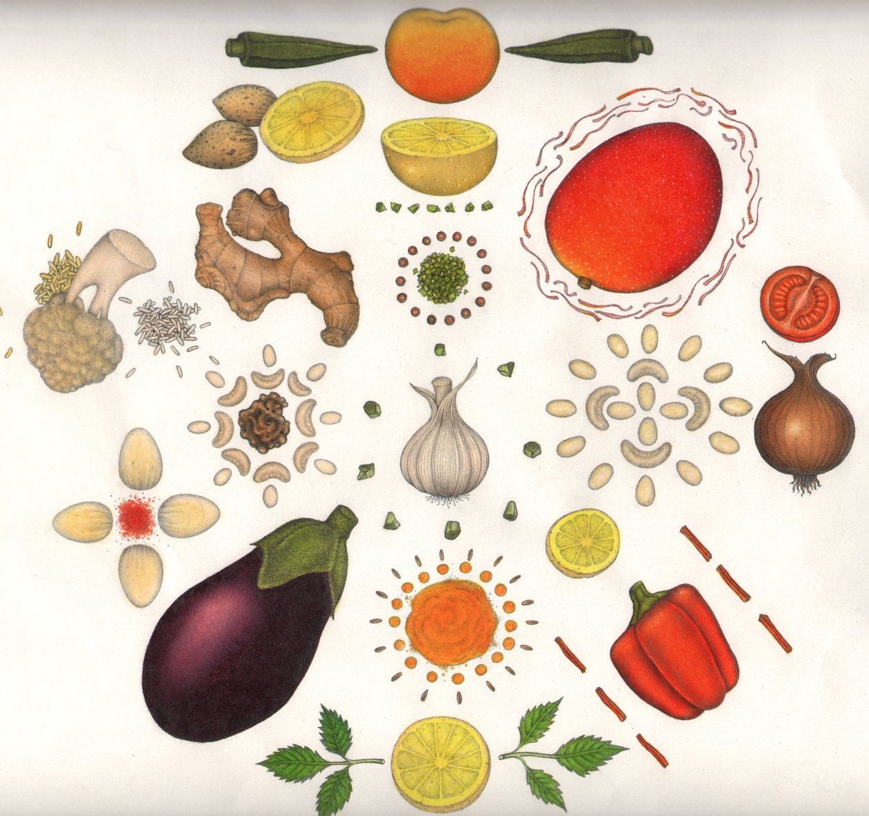 Groenten en fruit door Wayne Anderson
