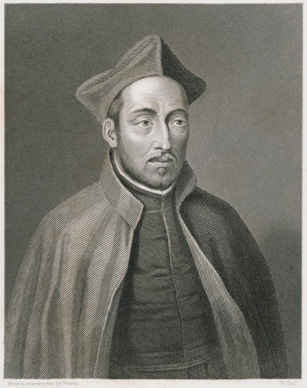 Ignatius de Loyola, gegraveerd door W. Holl, uit World Religion, gepubliceerd door A. Fullarton & Co. door Weirix