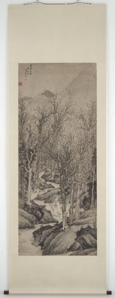 Verheven geleerden in een winters bos (S1989.7) door Wen Zhengming