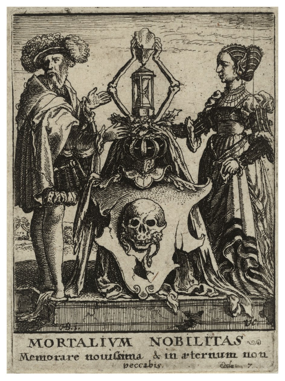 Doodswapen. Staat 2 door Wenceslaus Hollar