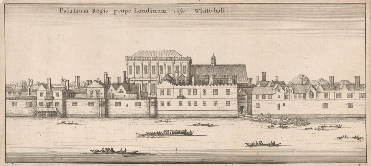 Palatium Regis Prope Londinum, Vulgo Whitehall door Wenceslaus Hollar