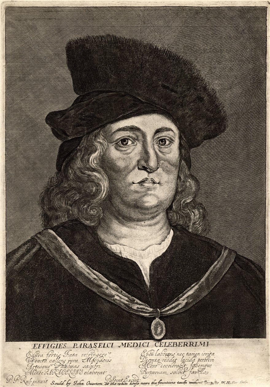 Paracelsus. Staat 2 door Wenceslaus Hollar