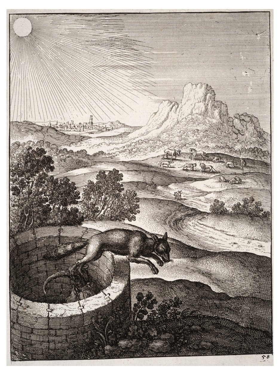De Vos en de Geit door Wenceslaus Hollar