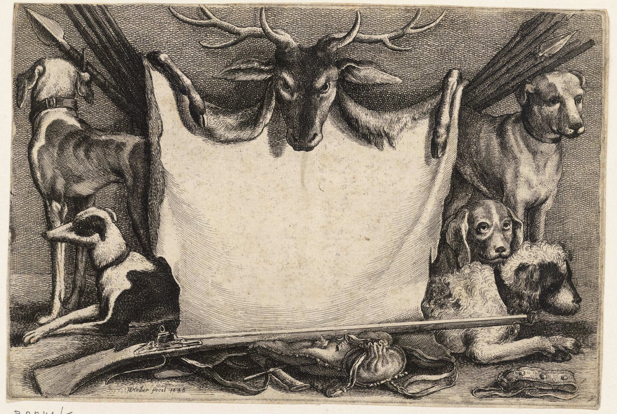 Titel. Staat 1 door Wenceslaus Hollar