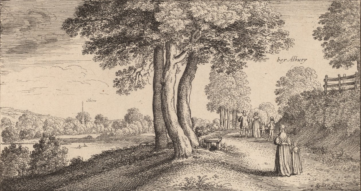 Albury, 1645 door Wenceslaus Hollar