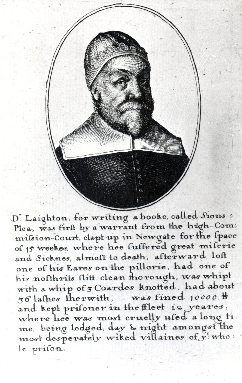 Alexander Leighton, ca. 1641 door Wenceslaus Hollar