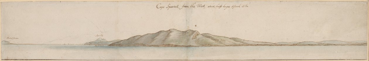 Kaap Spartel vanuit het Westen door Wenceslaus Hollar