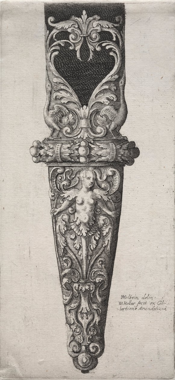 Ontwerp voor Dolkschede door Wenceslaus Hollar