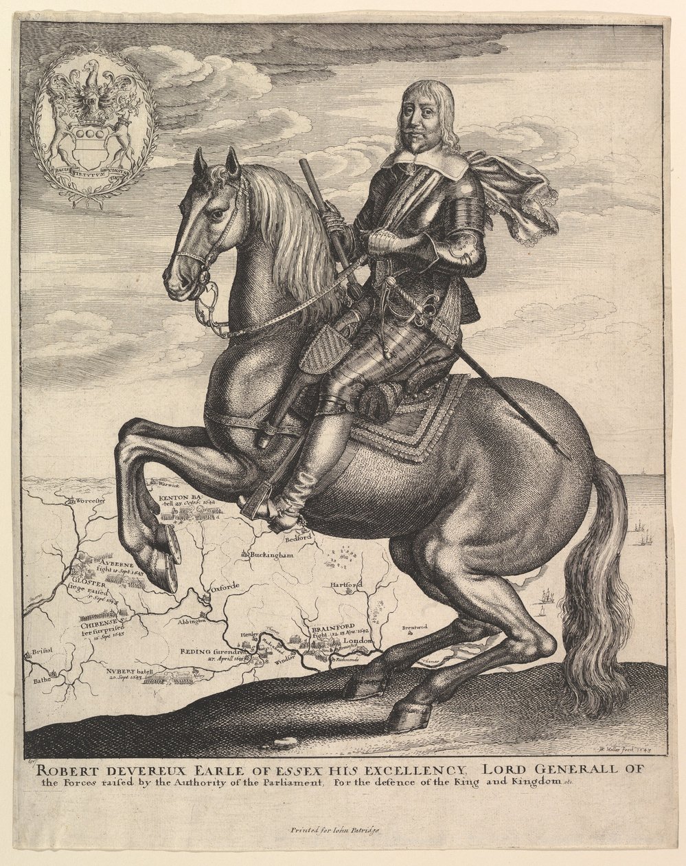 Graaf van Essex te Paard, 1643 door Wenceslaus Hollar