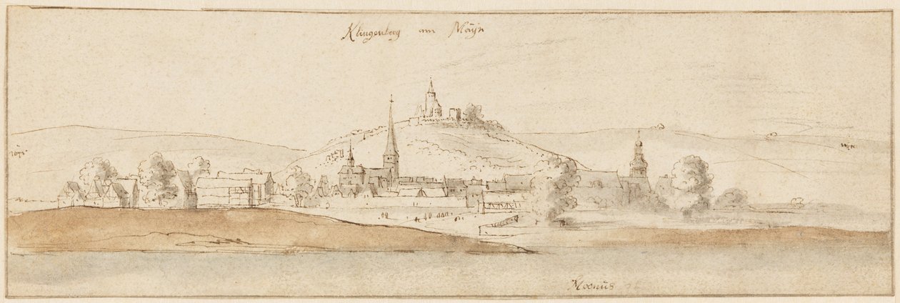 Klingenberg aan de Main door Wenceslaus Hollar
