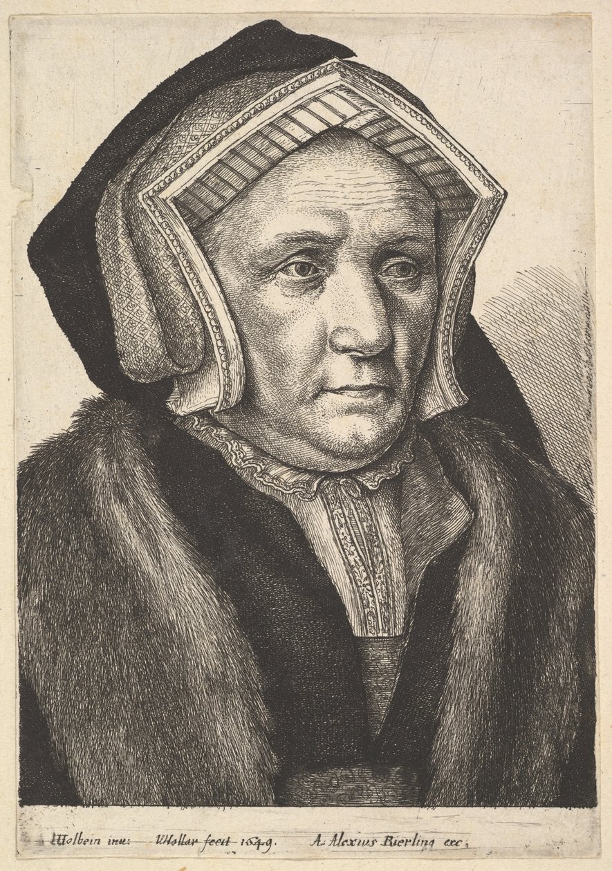 Lady Mary Butts, 1649 door Wenceslaus Hollar