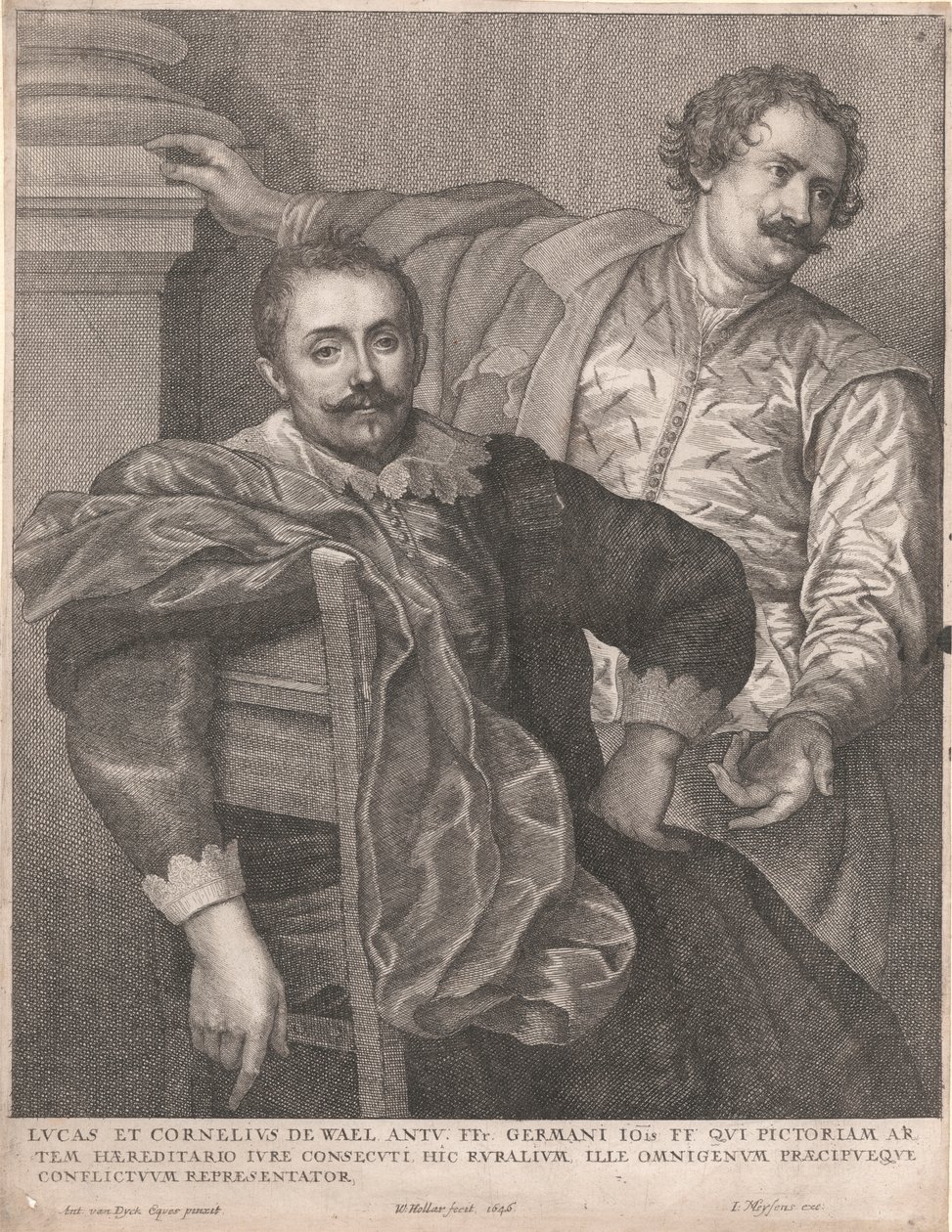 Lucas en Cornelius de Wael door Wenceslaus Hollar