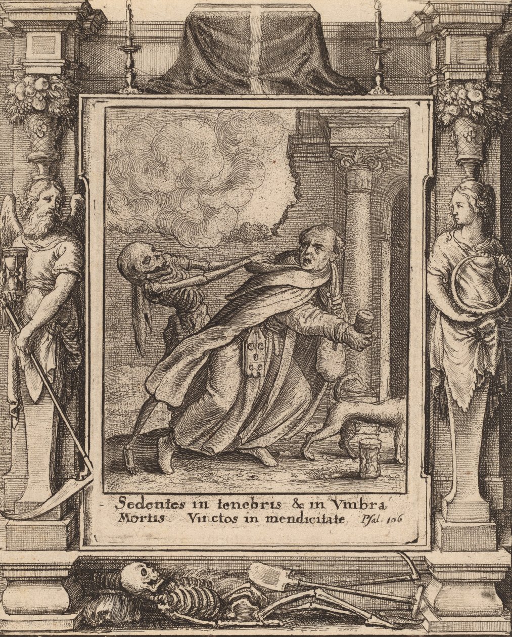 Monnik door Wenceslaus Hollar
