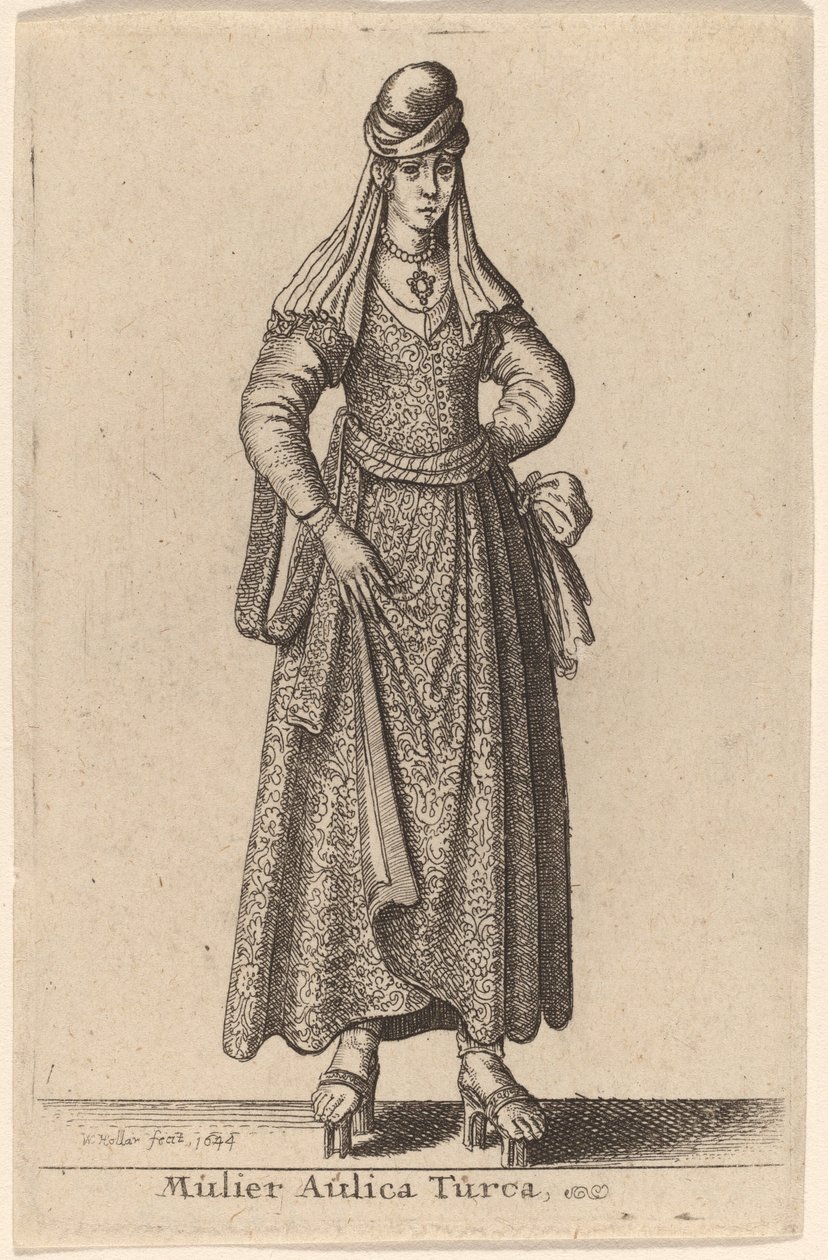 Mulier Aulica Turca door Wenceslaus Hollar