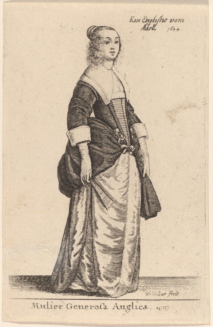 Mulier Generosa Anglica door Wenceslaus Hollar