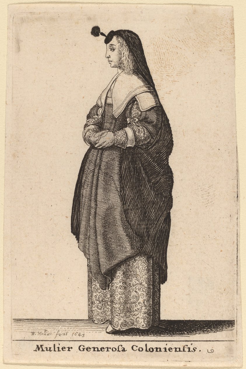 Mulier Generosa Coloniensis door Wenceslaus Hollar