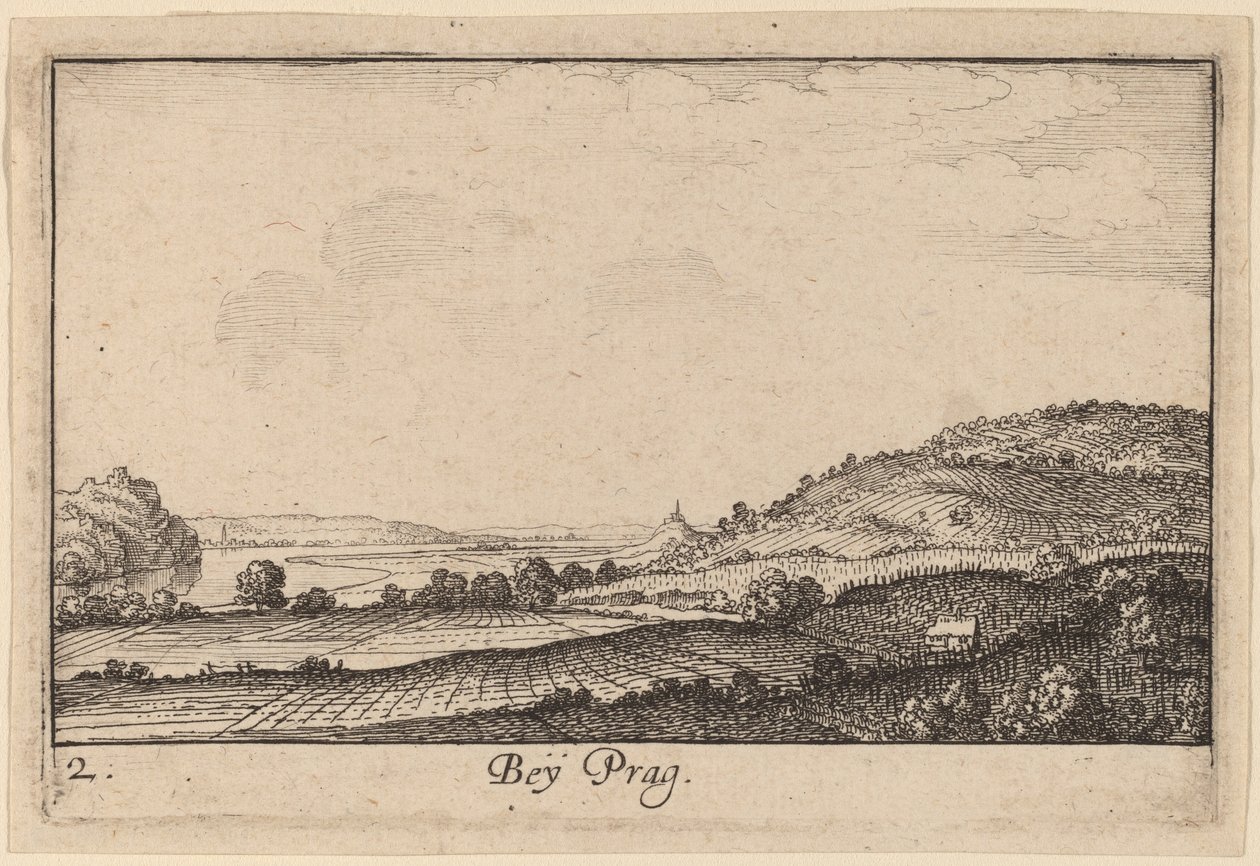 Bij Praag door Wenceslaus Hollar