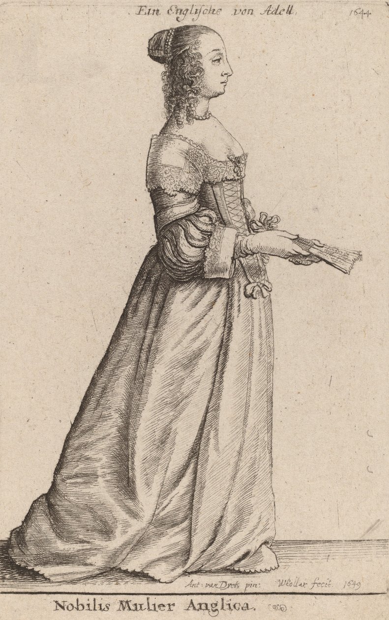 Nobilis Mulier Anglica door Wenceslaus Hollar