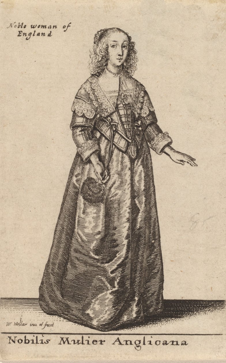Nobilis Mulier Anglicana door Wenceslaus Hollar