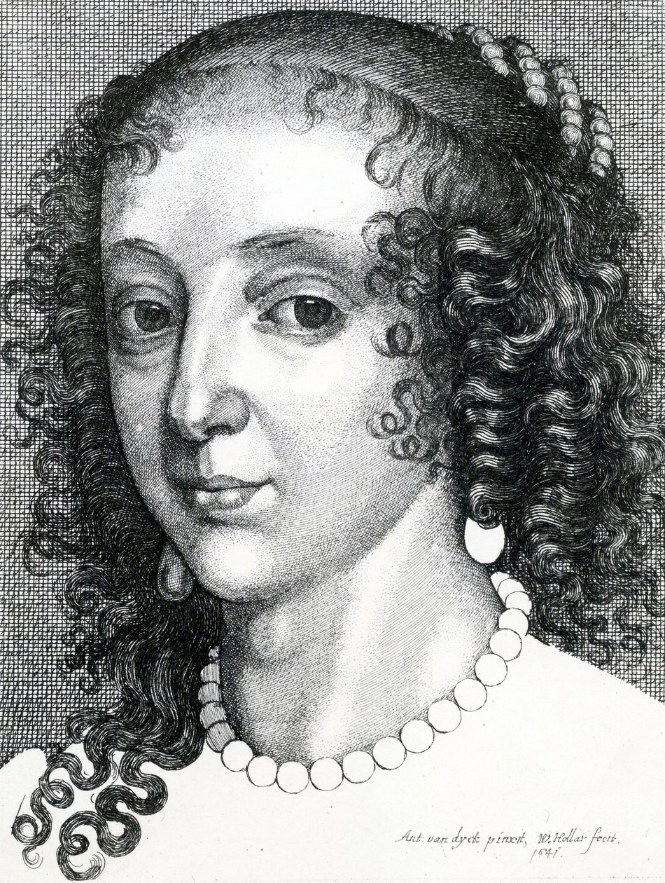Koningin Henrietta Maria, 1641 door Wenceslaus Hollar