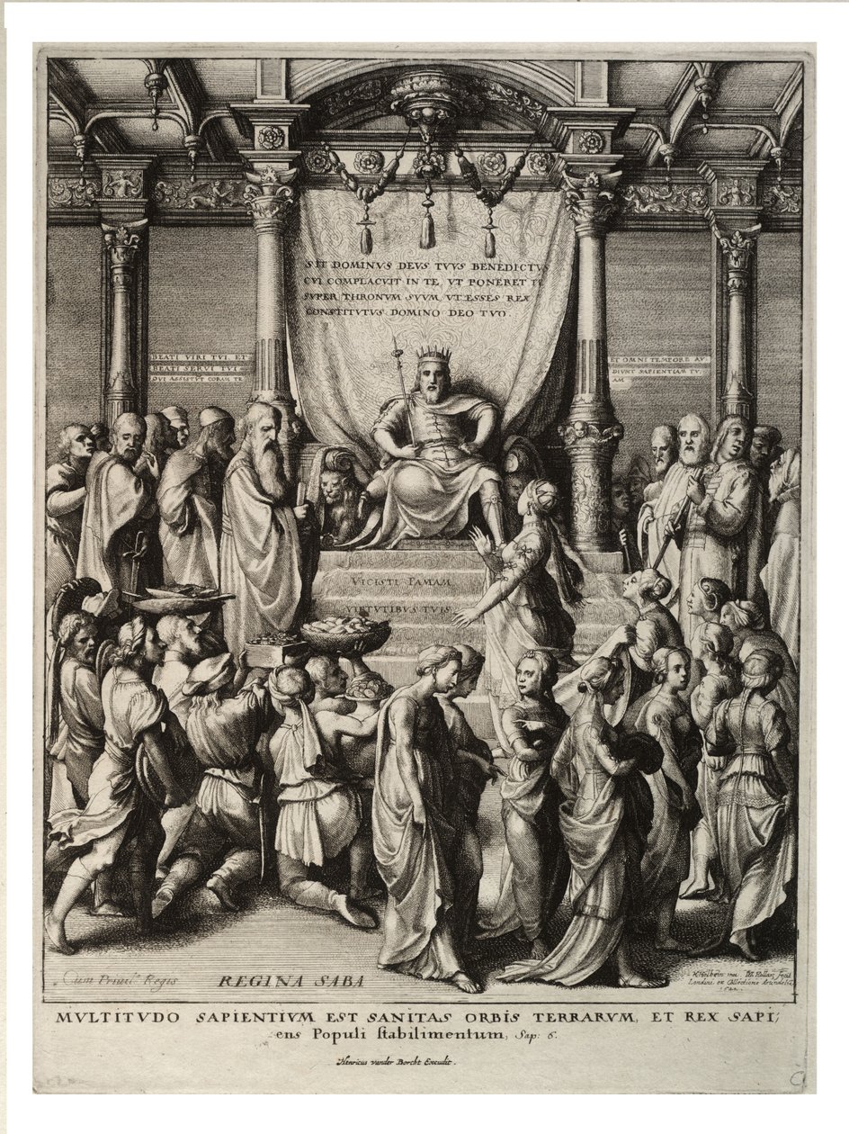 Salomo en de koningin van Sheba door Wenceslaus Hollar
