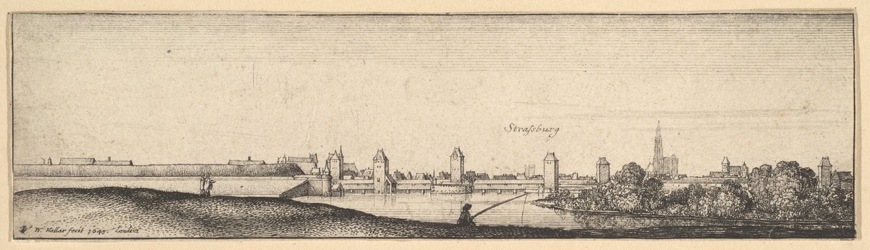 Straatsburg door Wenceslaus Hollar