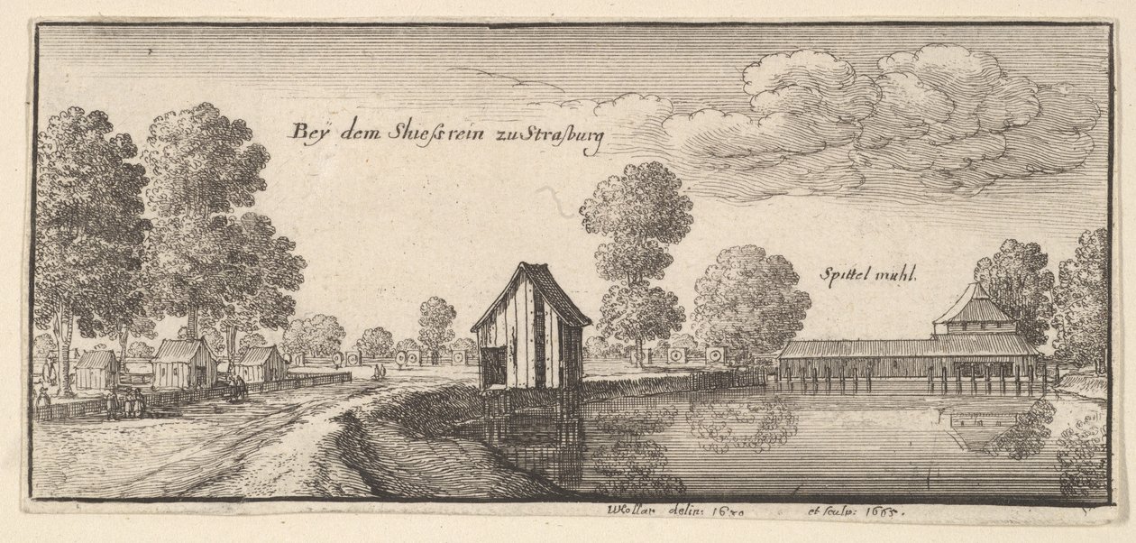 Straatsburg, 1665 door Wenceslaus Hollar