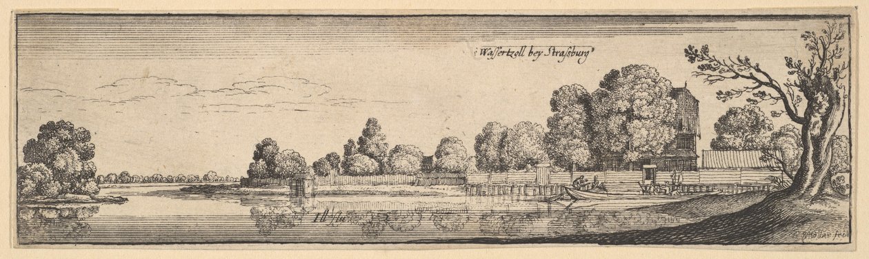 Straatsburg: Het Tolhuis, 1625-77 door Wenceslaus Hollar