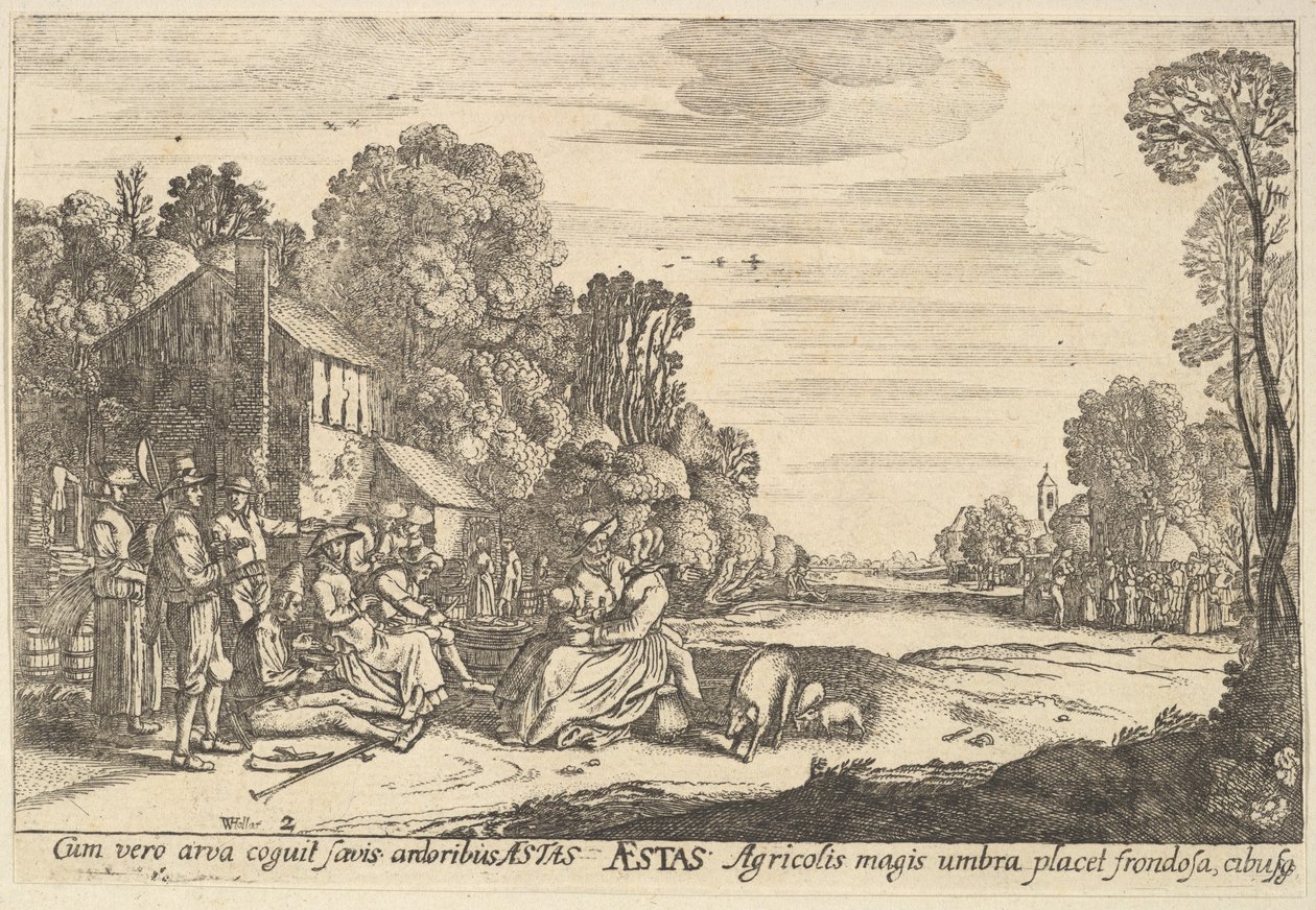 Zomer door Wenceslaus Hollar