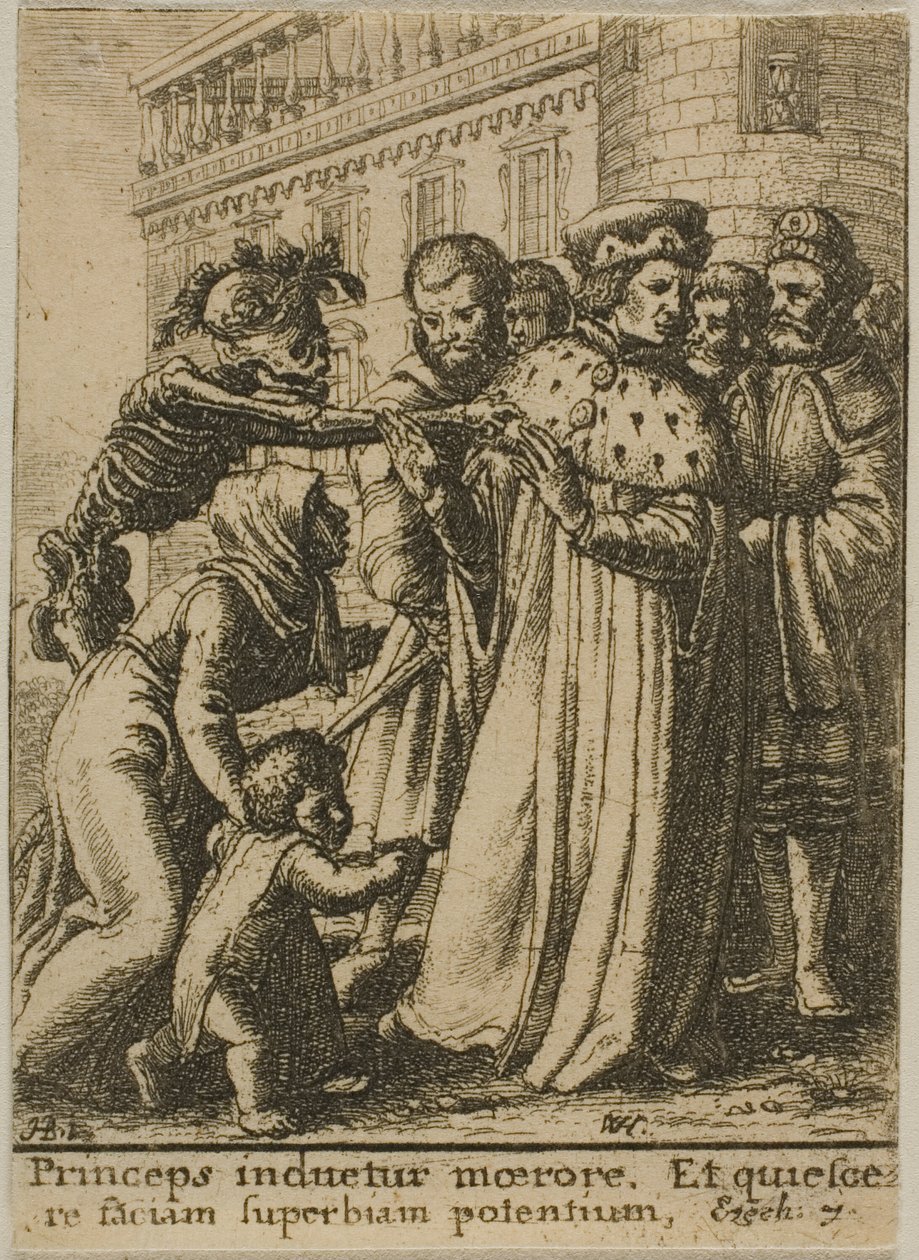 De hertog en de dood door Wenceslaus Hollar