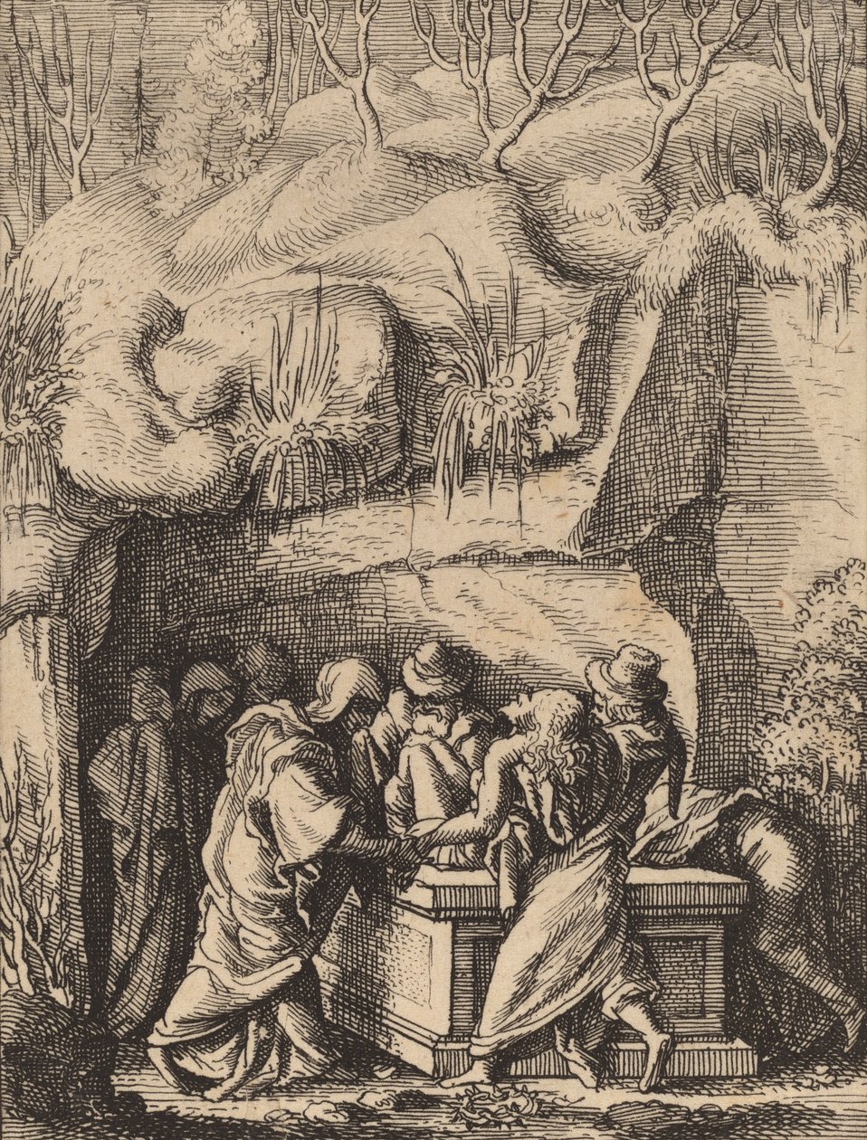 De graflegging door Wenceslaus Hollar