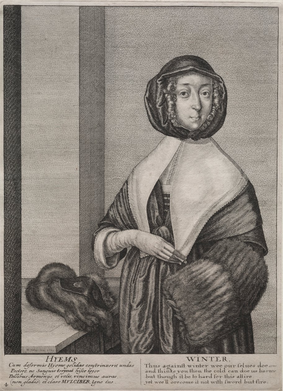 De Vier Seizoenen: Winter, 1641 door Wenceslaus Hollar