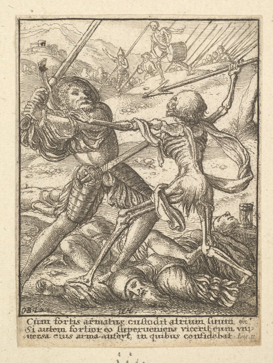De ridder, uit de Dans van de Dood door Wenceslaus Hollar