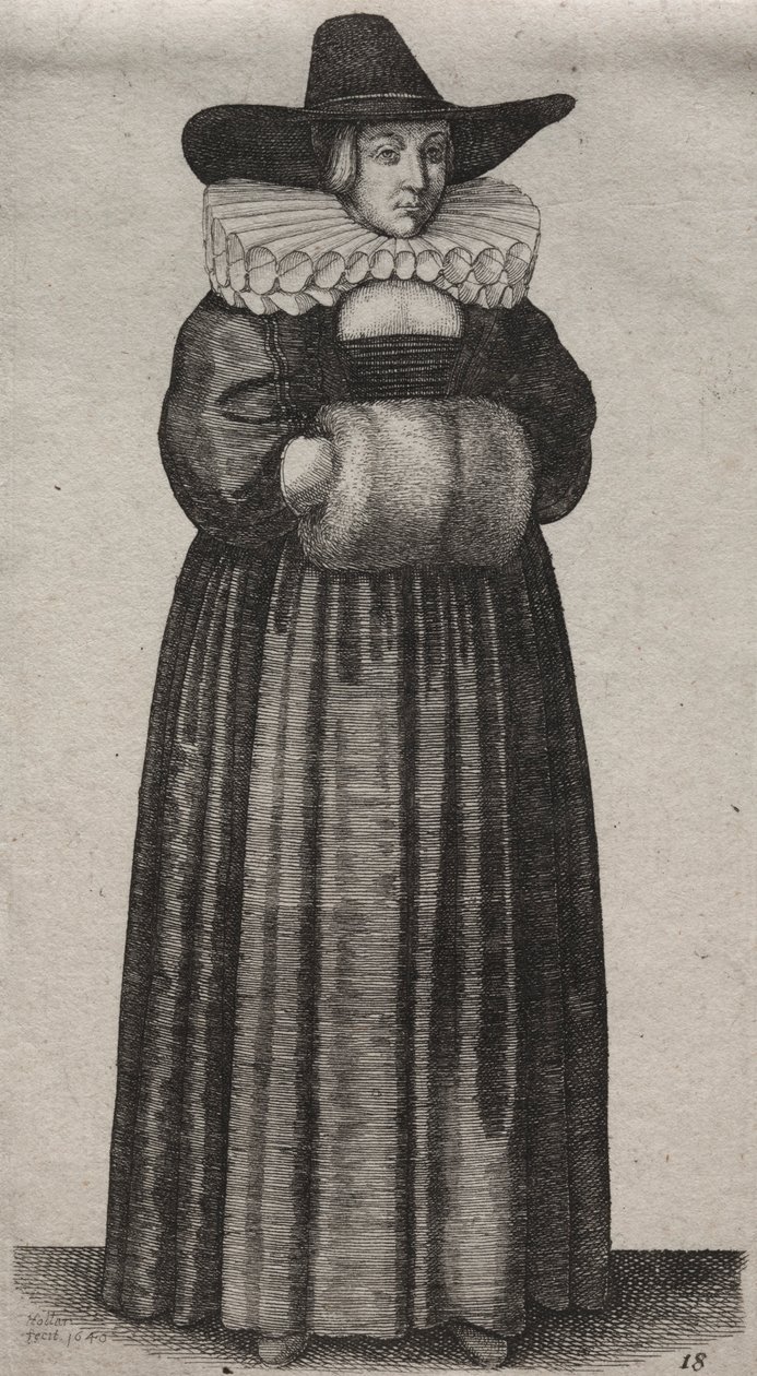 De verschillende gewoonten van Engelse vrouwen, van de adel tot de plattelandsvrouwen..., 1640 door Wenceslaus Hollar