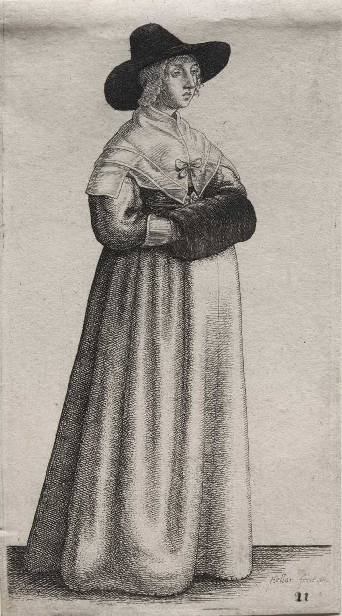 De verschillende gewoonten van Engelse vrouwen, van de adel tot de plattelandsvrouwen..., 1640 door Wenceslaus Hollar