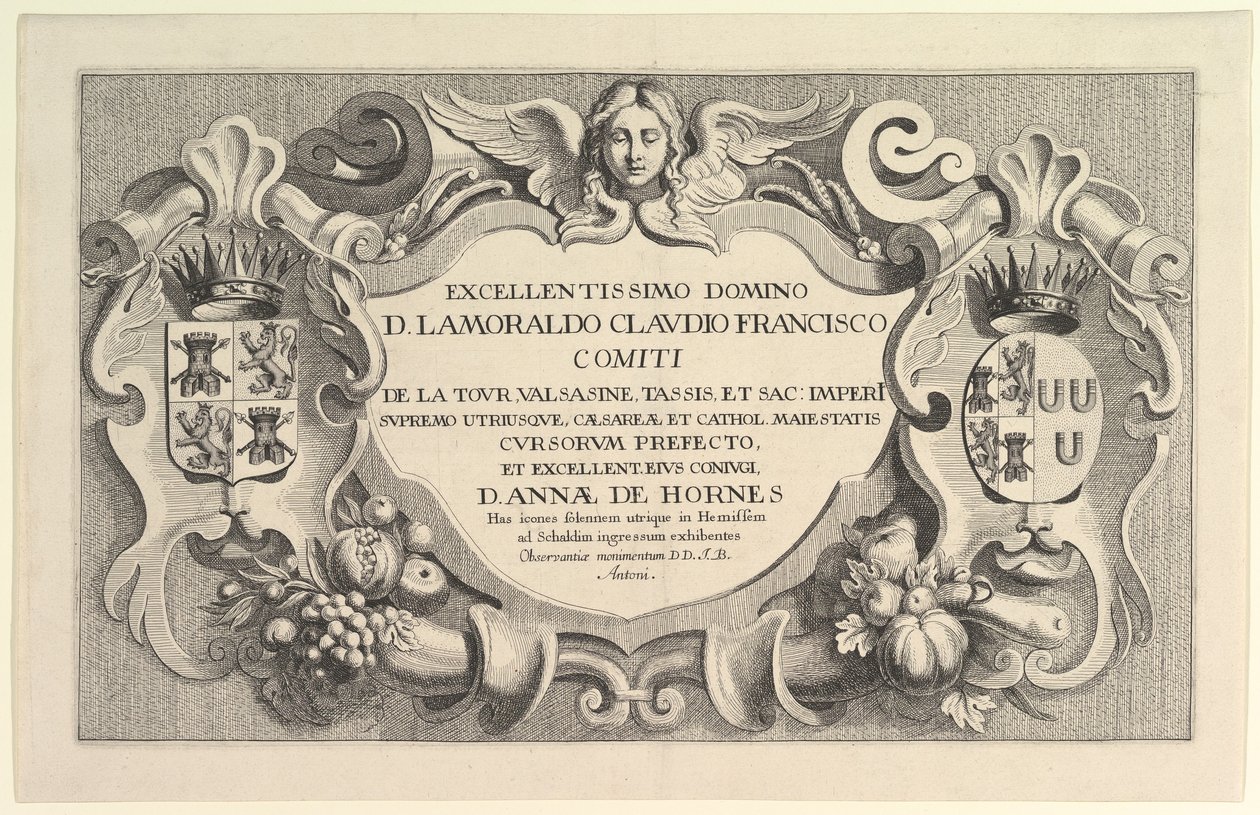 Titel naar de Toegang tot Hemissem door Wenceslaus Hollar