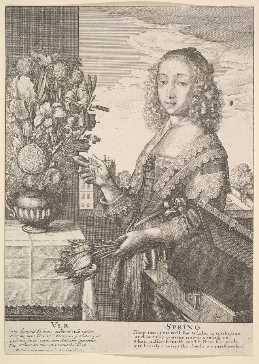 Ver - Lente Driekwart lengte seizoenen door Wenceslaus Hollar