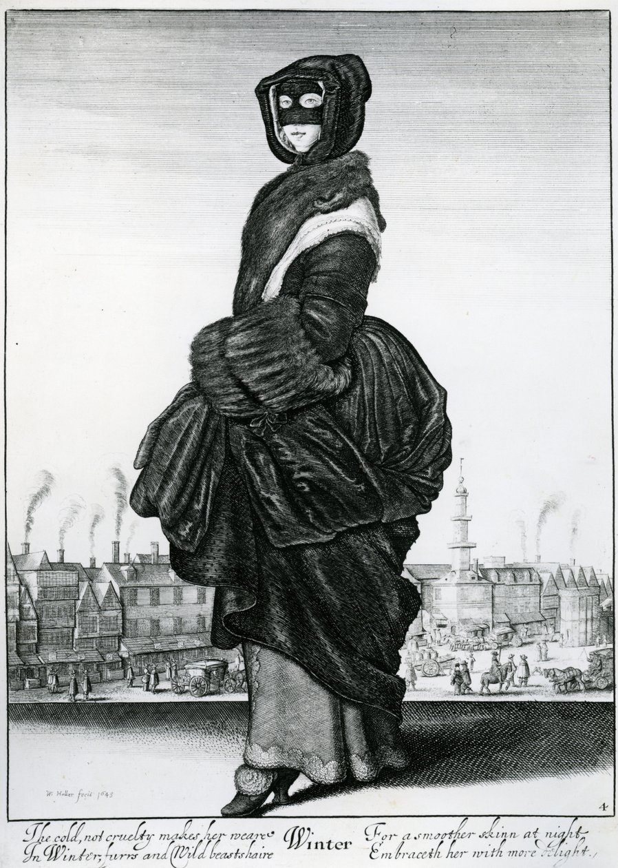 Winter door Wenceslaus Hollar