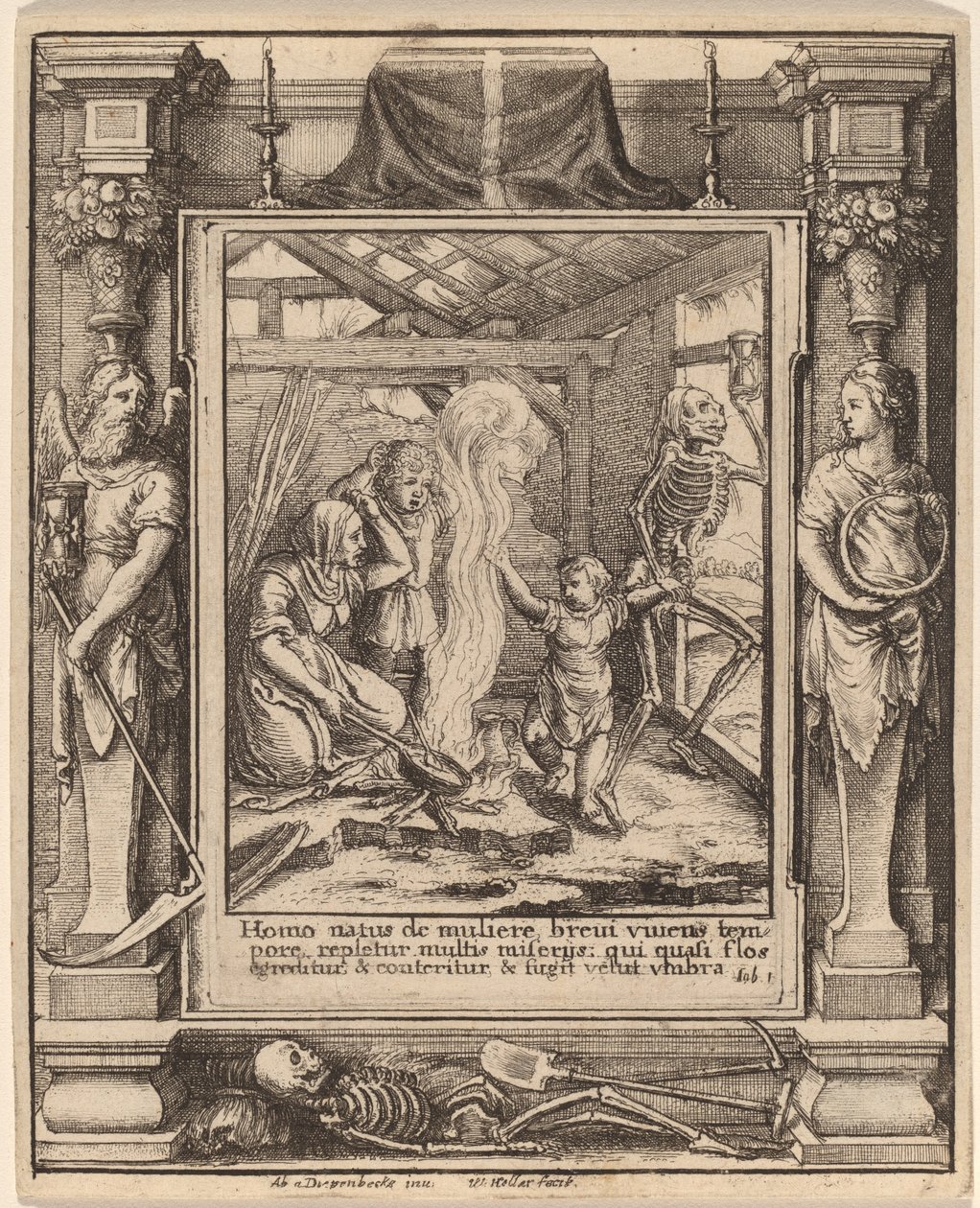 Kind door Wenceslaus Hollar after Hans Holbein the Younger after Abraham van Diepenbeeck