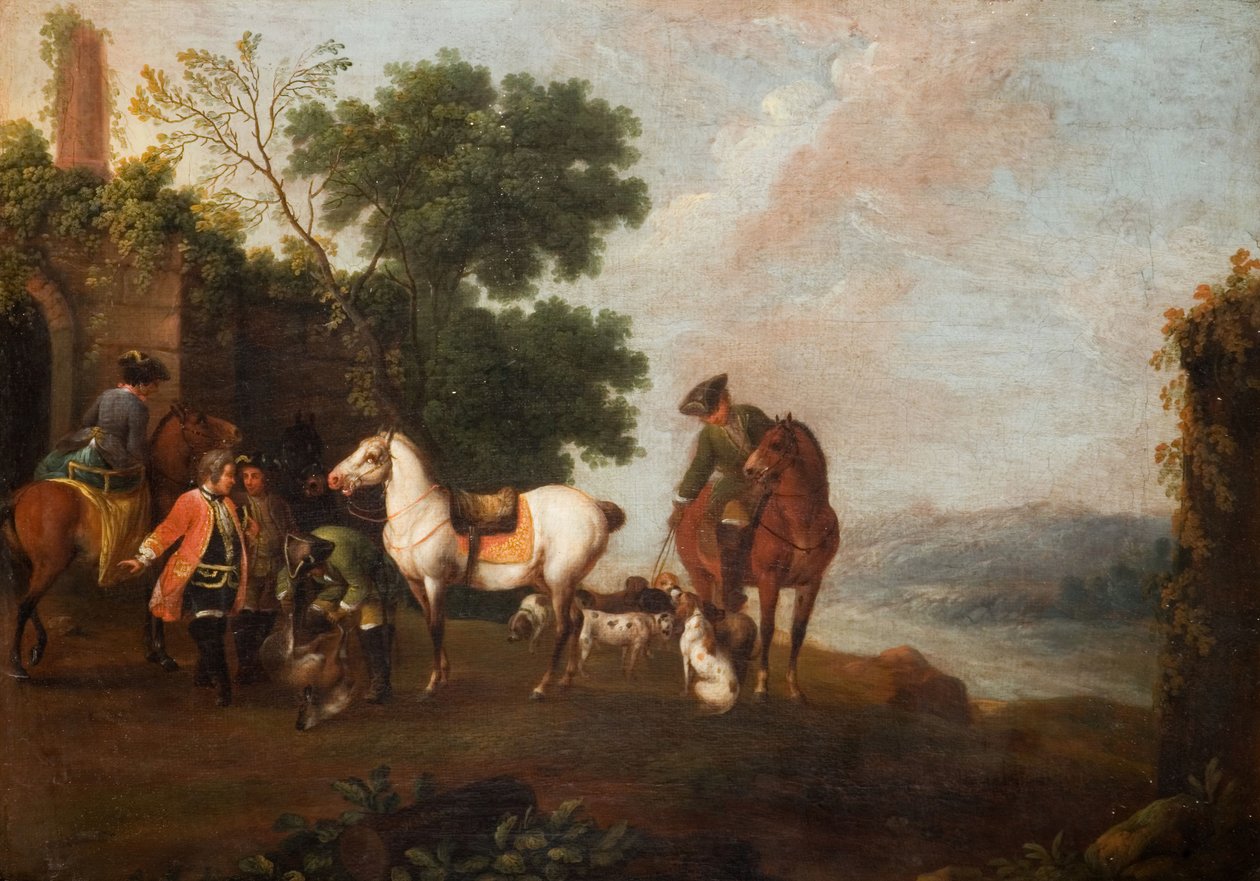 De hertenjacht door Wenzel Ignaz Prasch