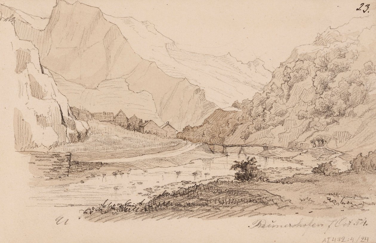 Landschap, Reimershofen door Werner Holmberg