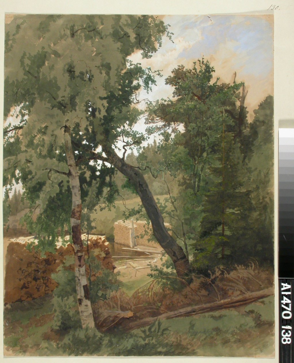 Landschap vanuit Leppälahti door Werner Holmberg