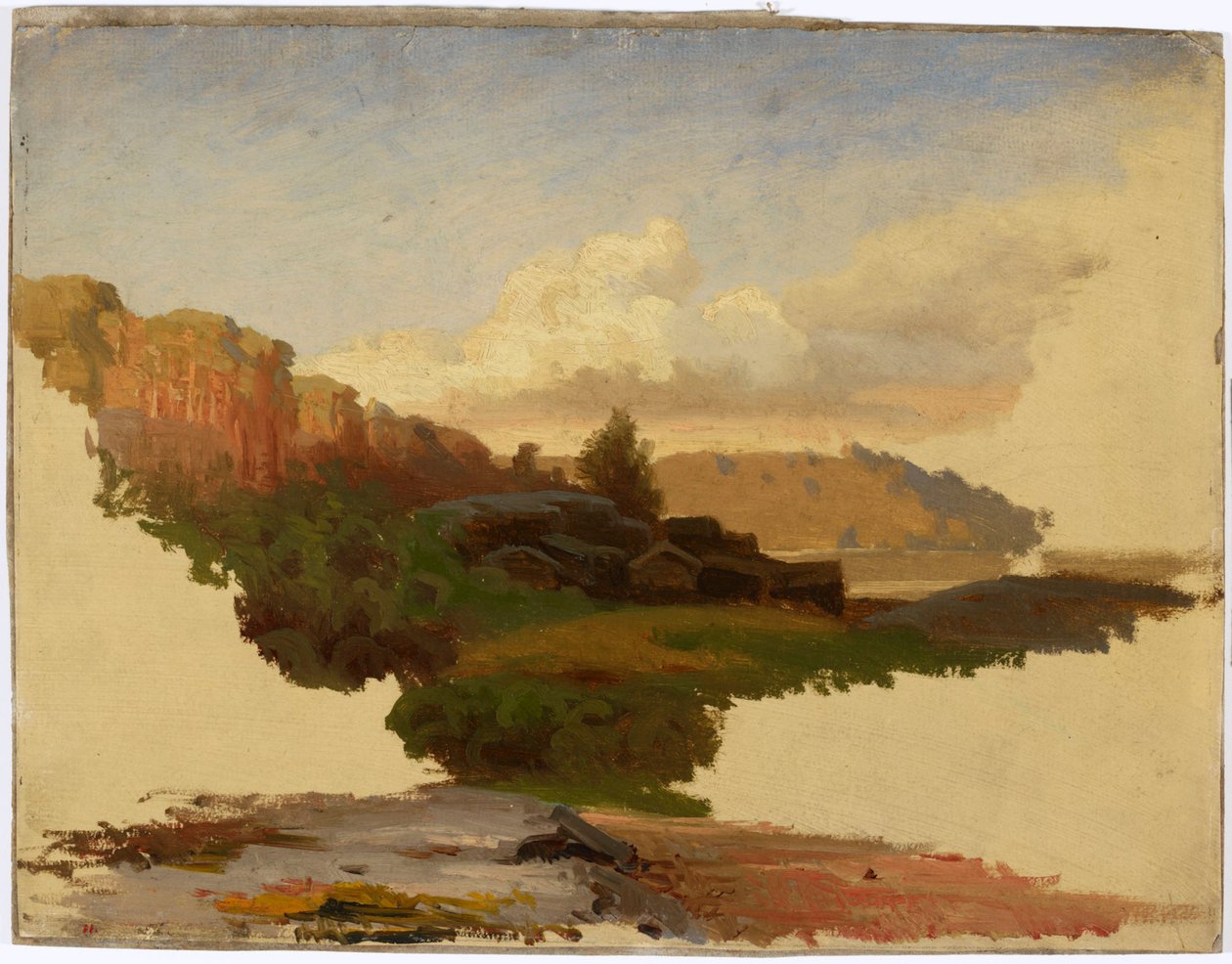 Landschap uit Leppälahti in Kuru; onvoltooid door Werner Holmberg