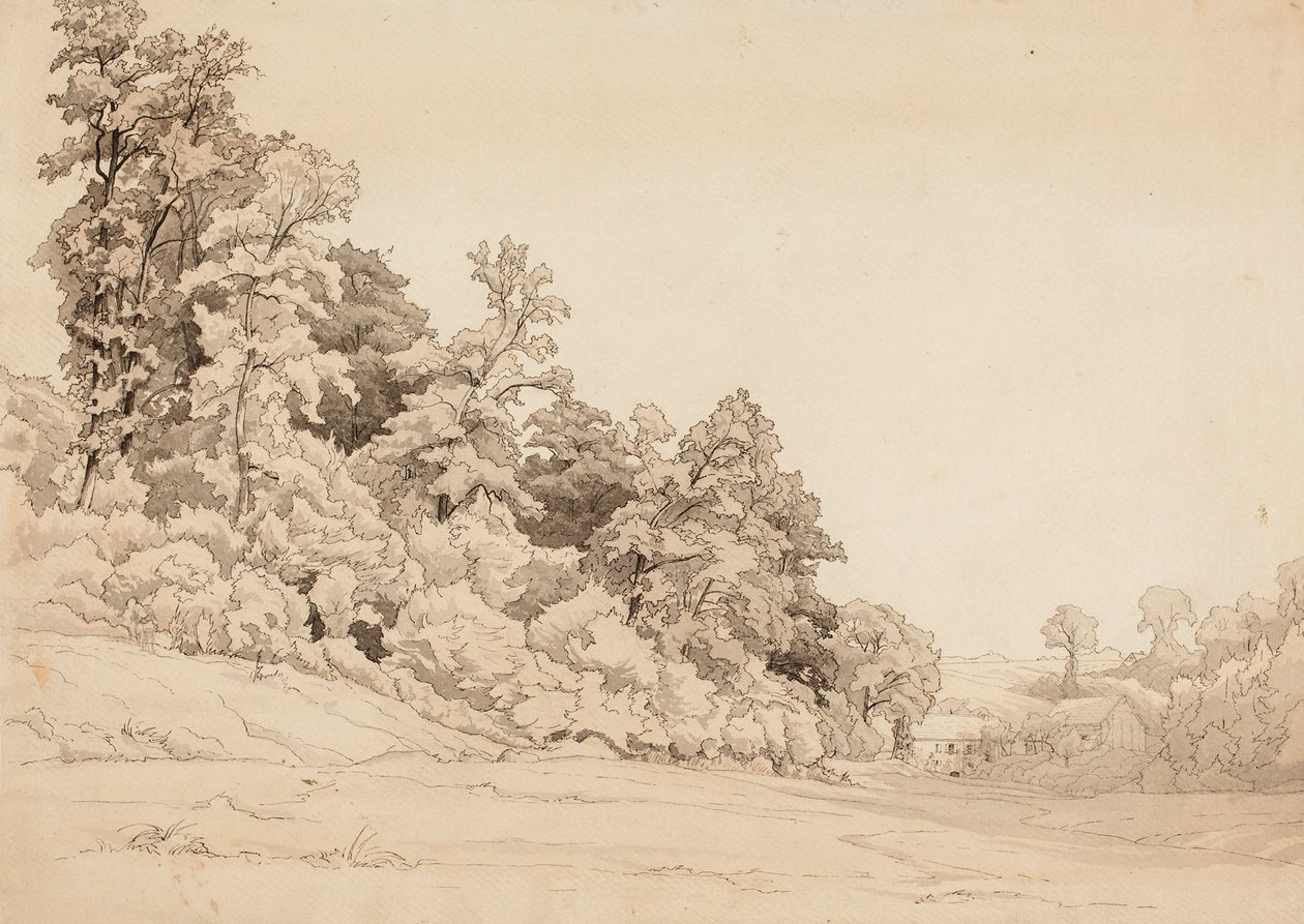 Landschap, heuvelhelling door Werner Holmberg