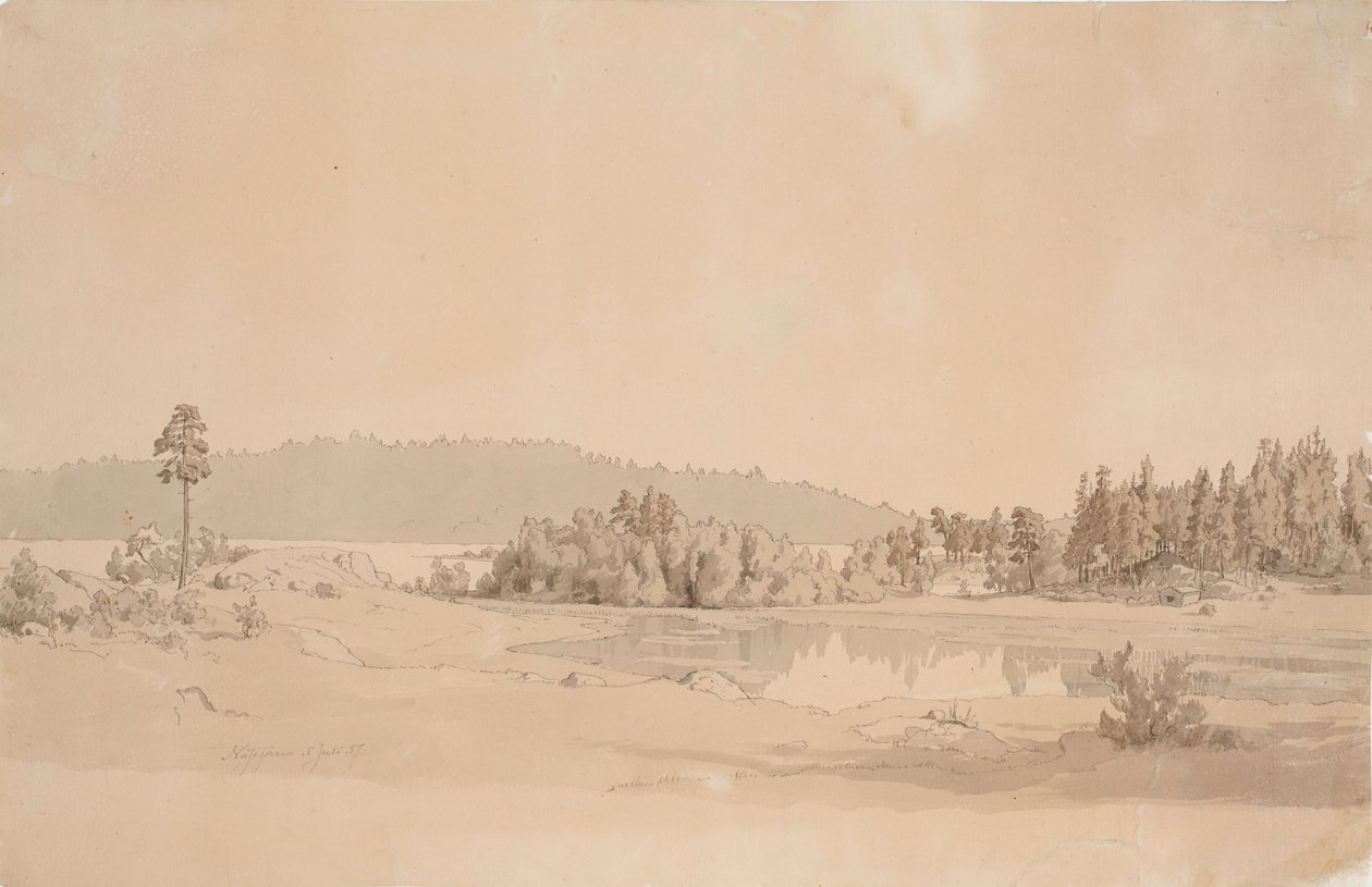 Baai van Näsijärvi door Werner Holmberg