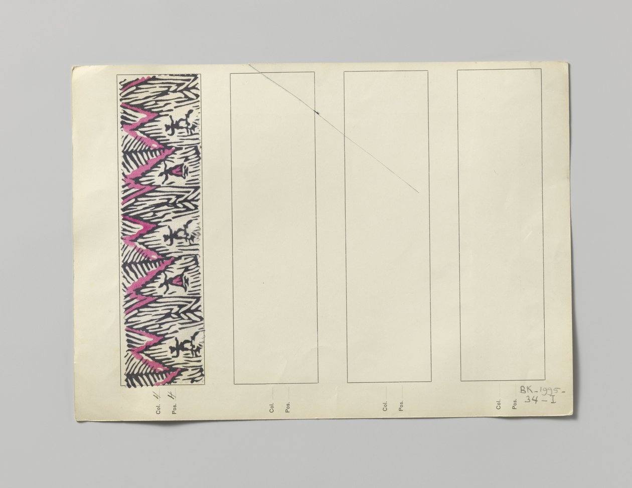 Staal met bedrukte zijde, dessin Tanzpaar door Wiener Werkstätte